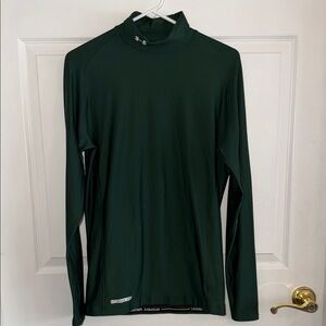 Under Armour Coldgear Mock Compression Forest Green Long Sleeve